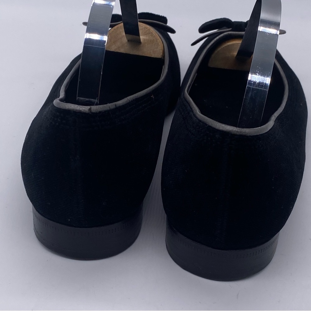 Marc Fisher Vintage Black Velvet/leather flat shoes Sixe 6.5 Made in Italy 🇮🇹 - Picture 6 of 10